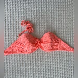H&M pink eyelet bikini top